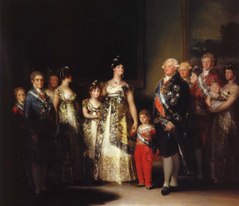 Francisco Goya karl iv med sin familj Sweden oil painting art
